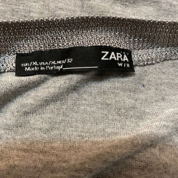Zara Gray Crew Neck sweater, size XLarge - Picture 3 of 3